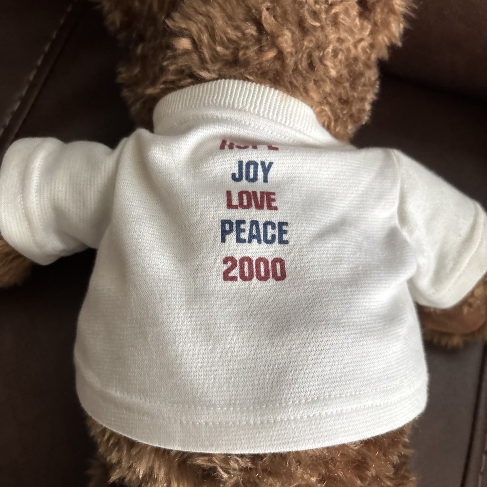 Vintage Gund 2000 15" American Stars & Stripes Hope Joy Love Peace Teddy Bear - Picture 6 of 6